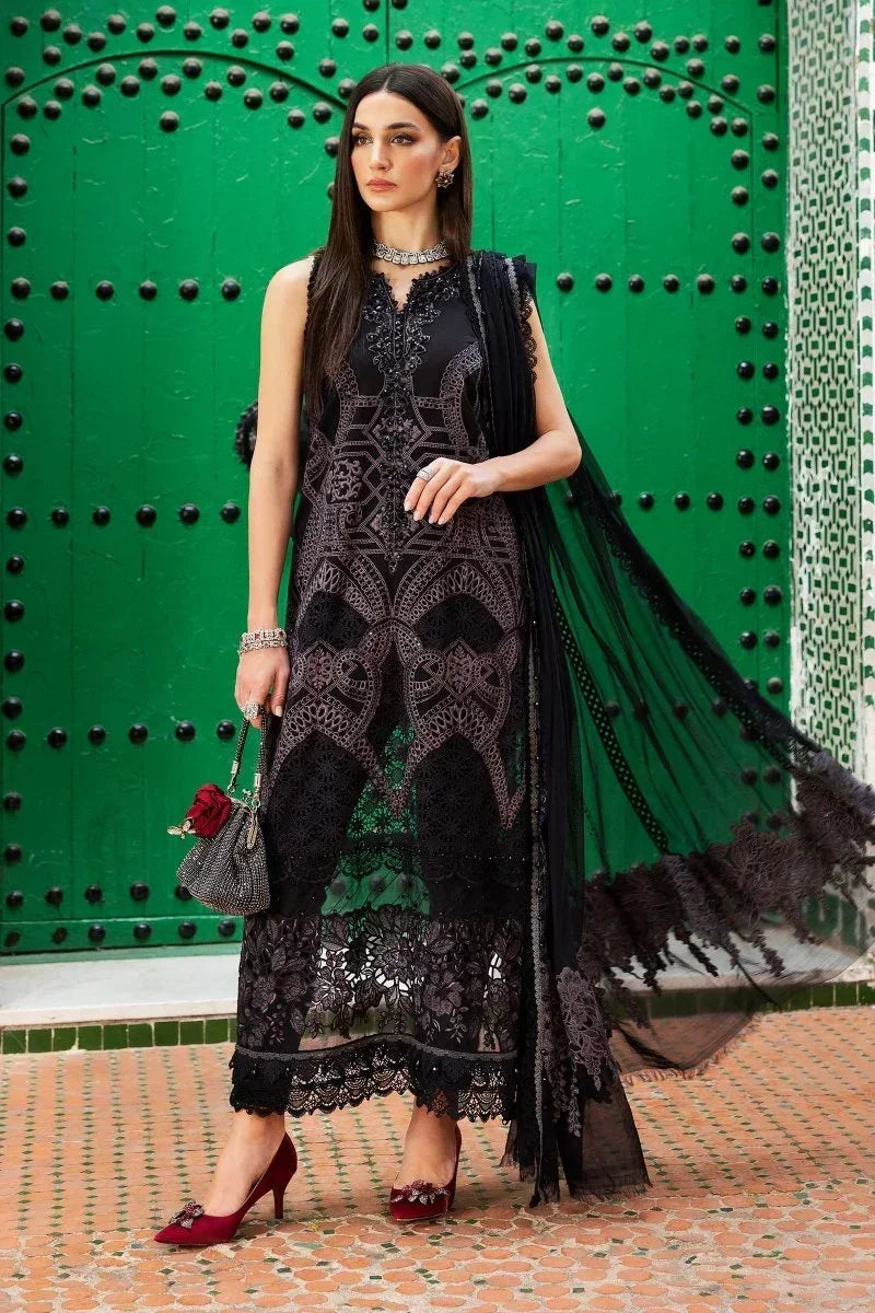 Maria.B Majestic Unstiched 3 Piece Embroidered Lawn D - 2512 - B - 3 Pieces Lawn - Zainabjees