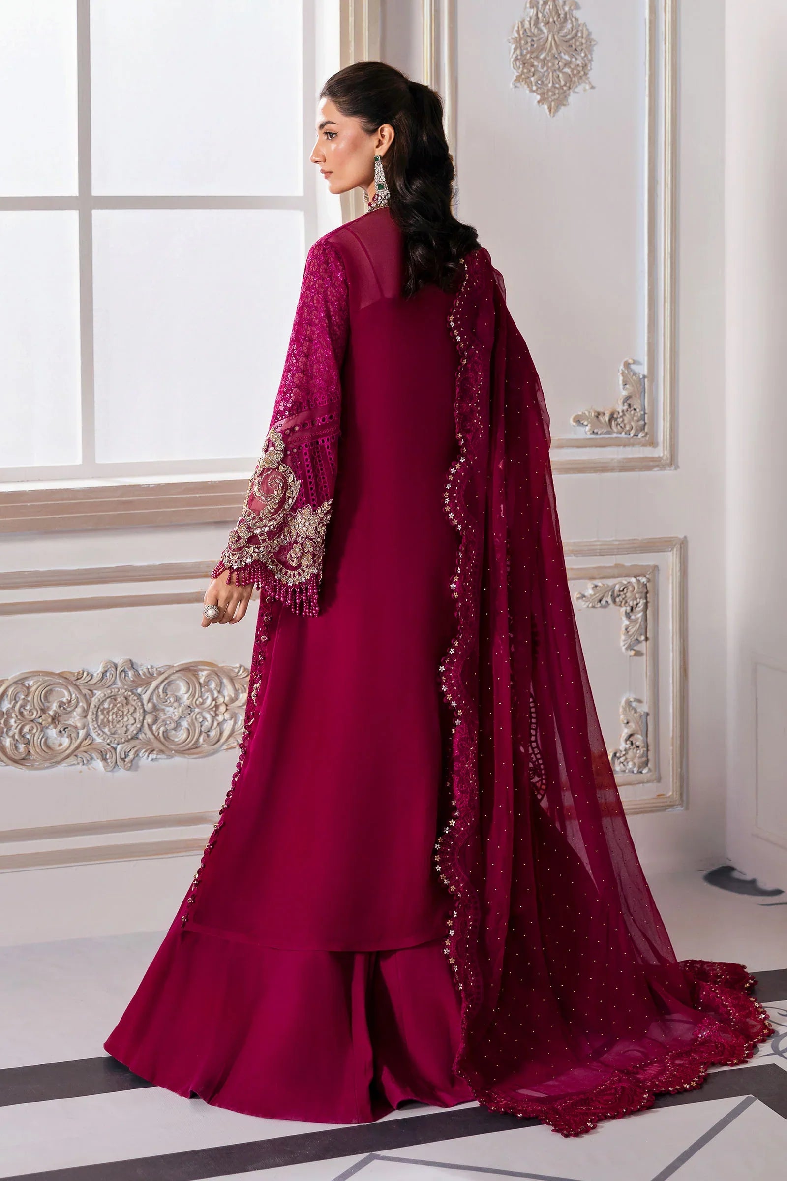 Maria.B Wedding Festive Luxury Chiffon Embroidered Collection BD-3003