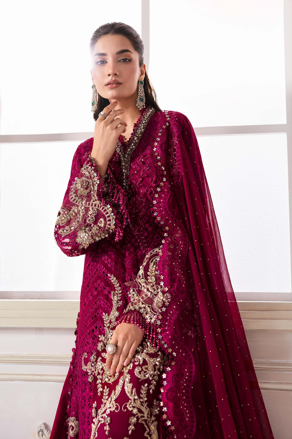 Maria.B Wedding Festive Luxury Chiffon Embroidered Collection BD-3003