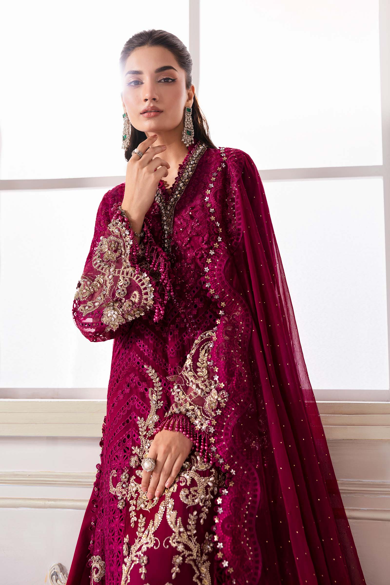 Maria.B Wedding Festive Luxury Chiffon Embroidered Collection BD-3003