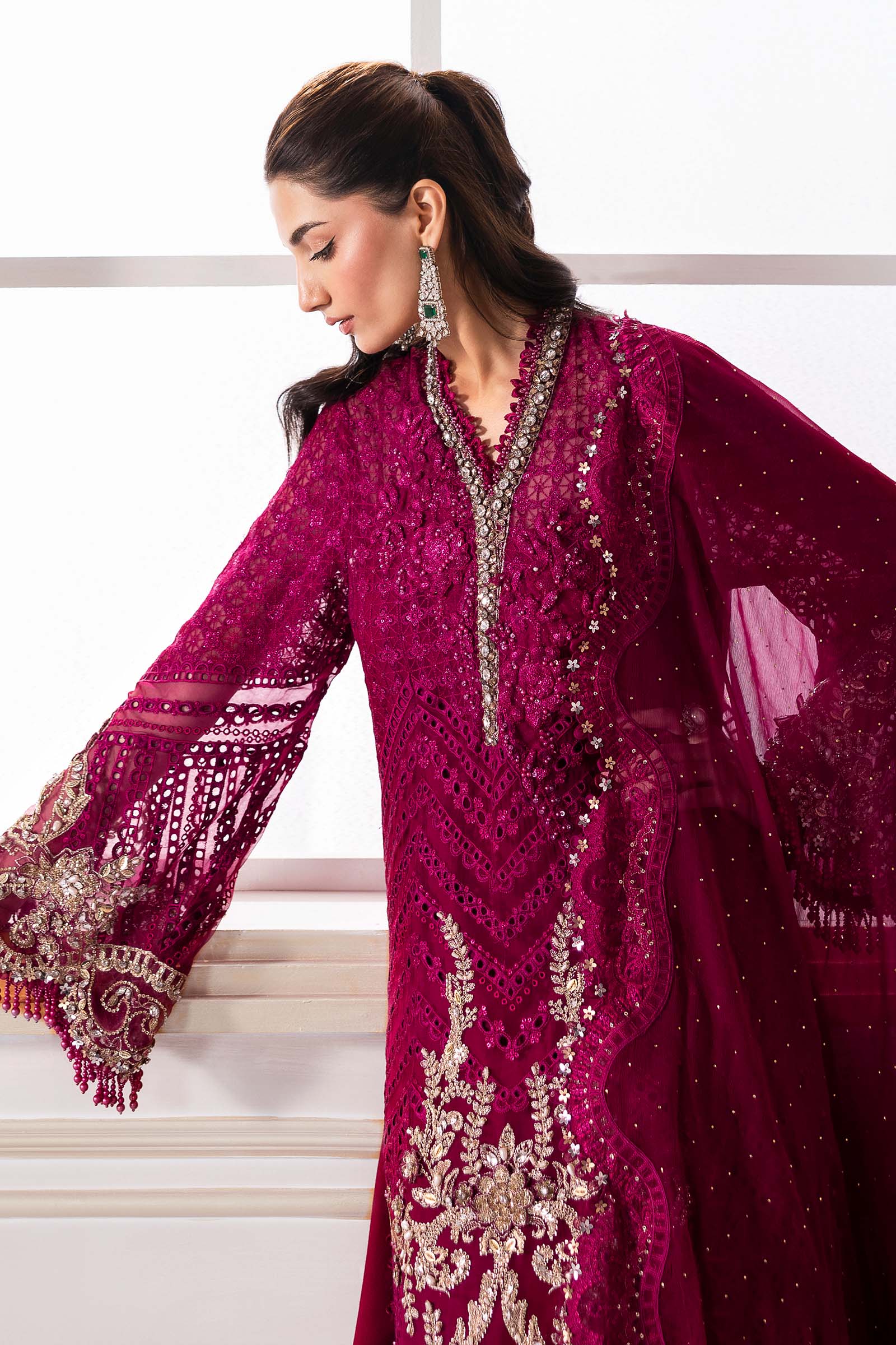 Maria.B Wedding Festive Luxury Chiffon Embroidered Collection BD-3003
