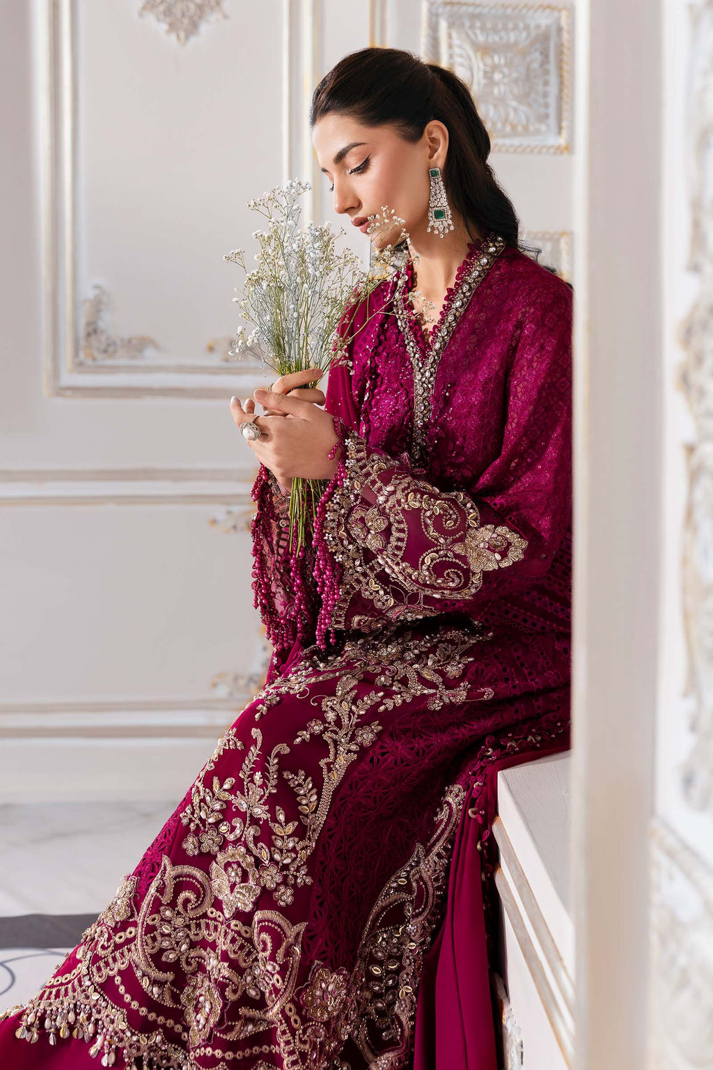 Maria.B Wedding Festive Luxury Chiffon Embroidered Collection BD-3003