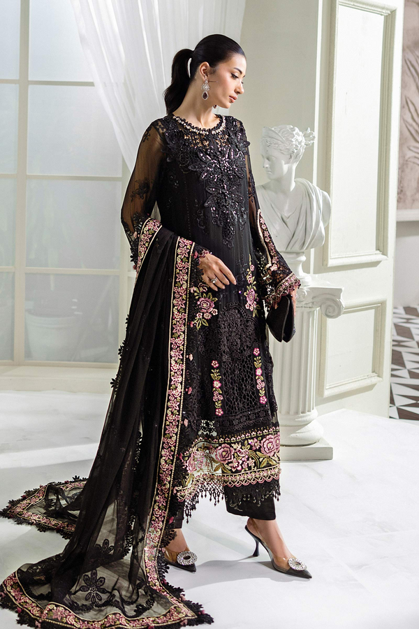 Maria.B Embroidered Luxury Chiffon Unstitched 3Pc Suit MPC-D4-104