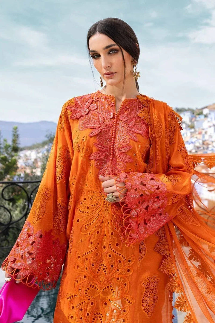 Maria.B Luxury Lawn Embroidered Unstitched Eid Collection D 2505 - B - 3 Pieces Lawn - Zainabjees
