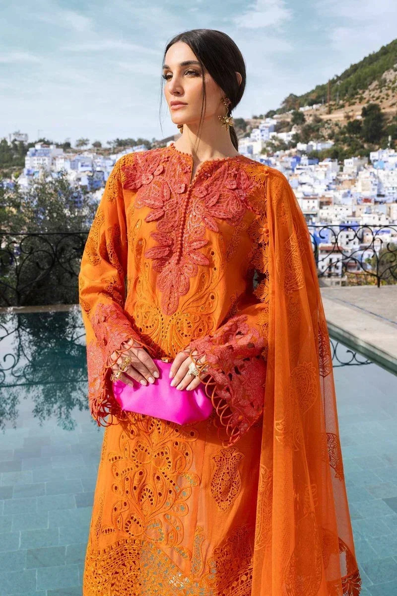 Maria.B Luxury Lawn Embroidered Unstitched Eid Collection D 2505 - B - 3 Pieces Lawn - Zainabjees