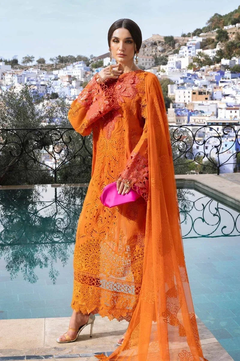 Maria.B Luxury Lawn Embroidered Unstitched Eid Collection D 2505 - B - 3 Pieces Lawn - Zainabjees