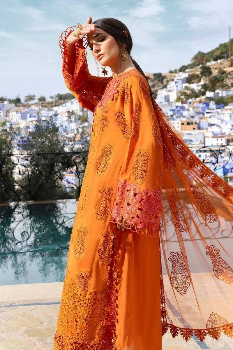 Maria.B Luxury Lawn Embroidered Unstitched Eid Collection D 2505 - B - 3 Pieces Lawn - Zainabjees