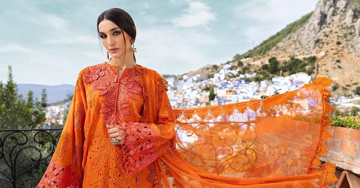 Maria.B Luxury Lawn Embroidered Unstitched Eid Collection D 2505 - B - 3 Pieces Lawn - Zainabjees