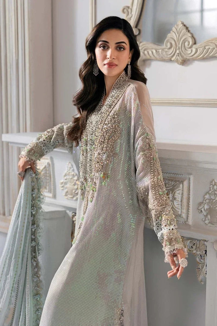 Maria.B Luxury Chiffon Embroidered Unstitched Collection BD - 3005 - 3 Pieces Chiffon - Zainabjees