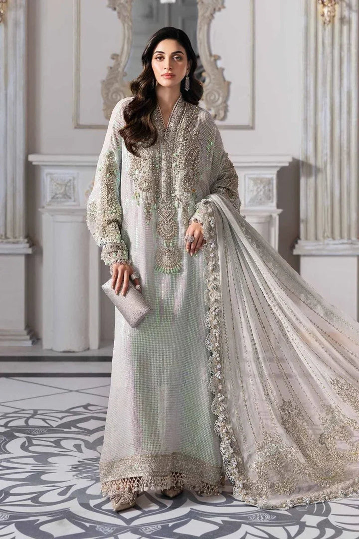 Maria.B Luxury Chiffon Embroidered Unstitched Collection BD - 3005 - 3 Pieces Chiffon - Zainabjees
