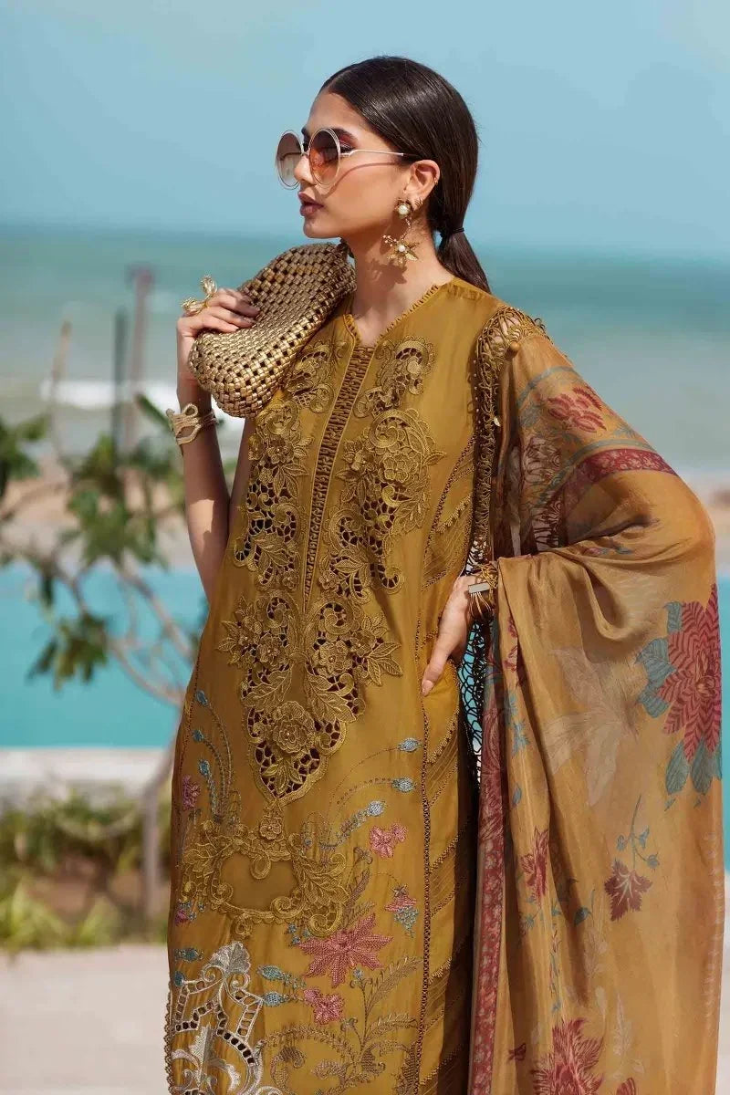Maria.B Luxury 3 Piece Unstitched Embroidered Lawn Suit | EID LAWN - 25 - 06 - 3 Pieces Lawn - Zainabjees