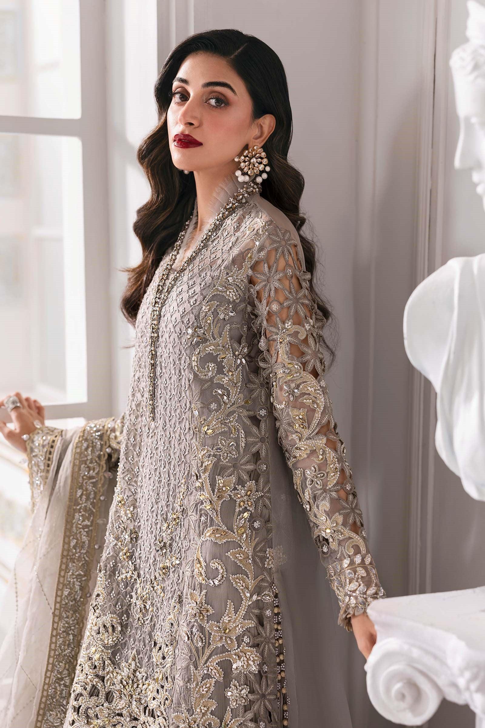 Maria.B 3 Piece Unstitched Embroidered Organza Suit BD-3006