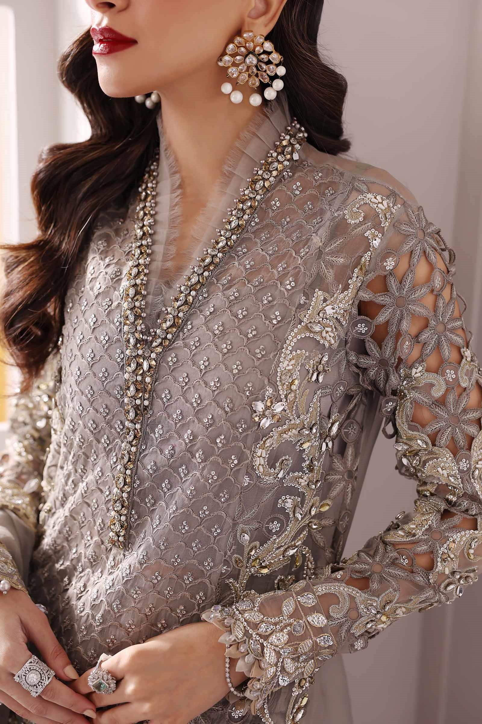 Maria.B 3 Piece Unstitched Embroidered Organza Suit BD-3006