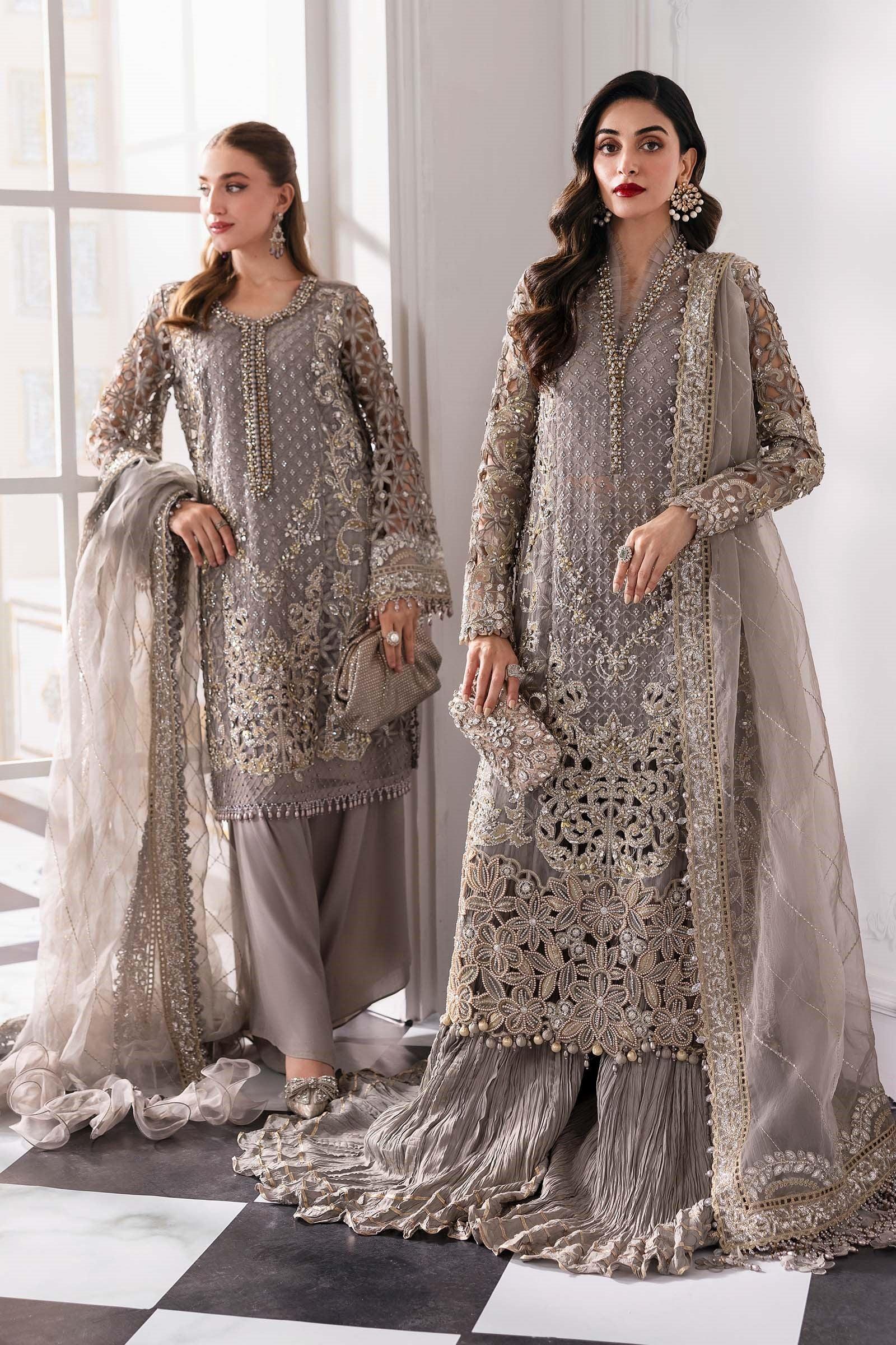 Maria.B 3 Piece Unstitched Embroidered Organza Suit BD-3006