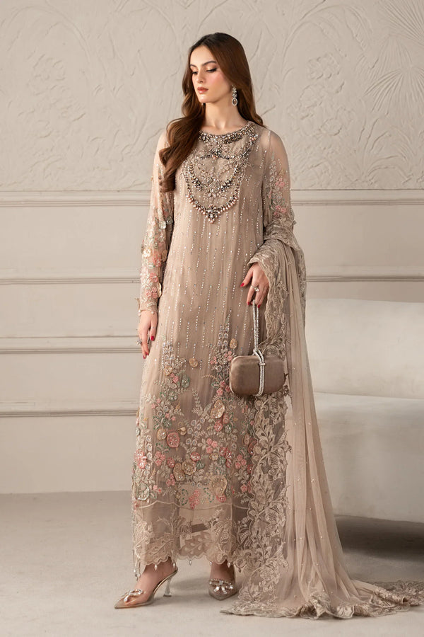Maria.B Luxury Chiffon Embroidered Collection 3 Pc MCS 25-107