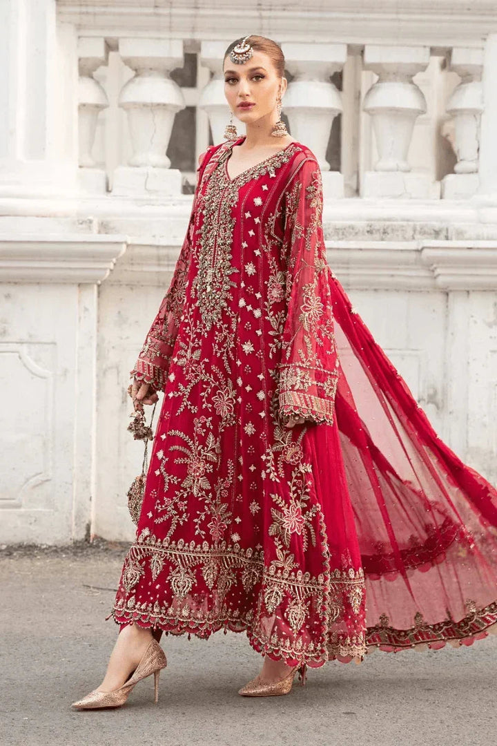 Maria.B Luxury Unstitched Embroidered 3 Pc Chiffon Suit MPC - 24 - 107 - 3 pieces chiffon - Zainabjees