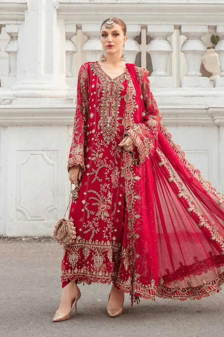Maria.B Luxury Unstitched Embroidered 3 Pc Chiffon Suit MPC - 24 - 107 - 3 pieces chiffon - Zainabjees
