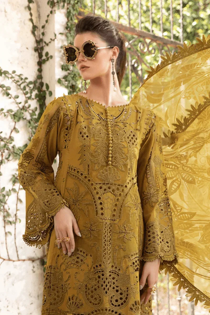 Maria.B Eid Collection Luxury Embroidered Lawn 3 Pc Unstitched Eid Lawn 08 - 3 Pieces Lawn - Zainabjees