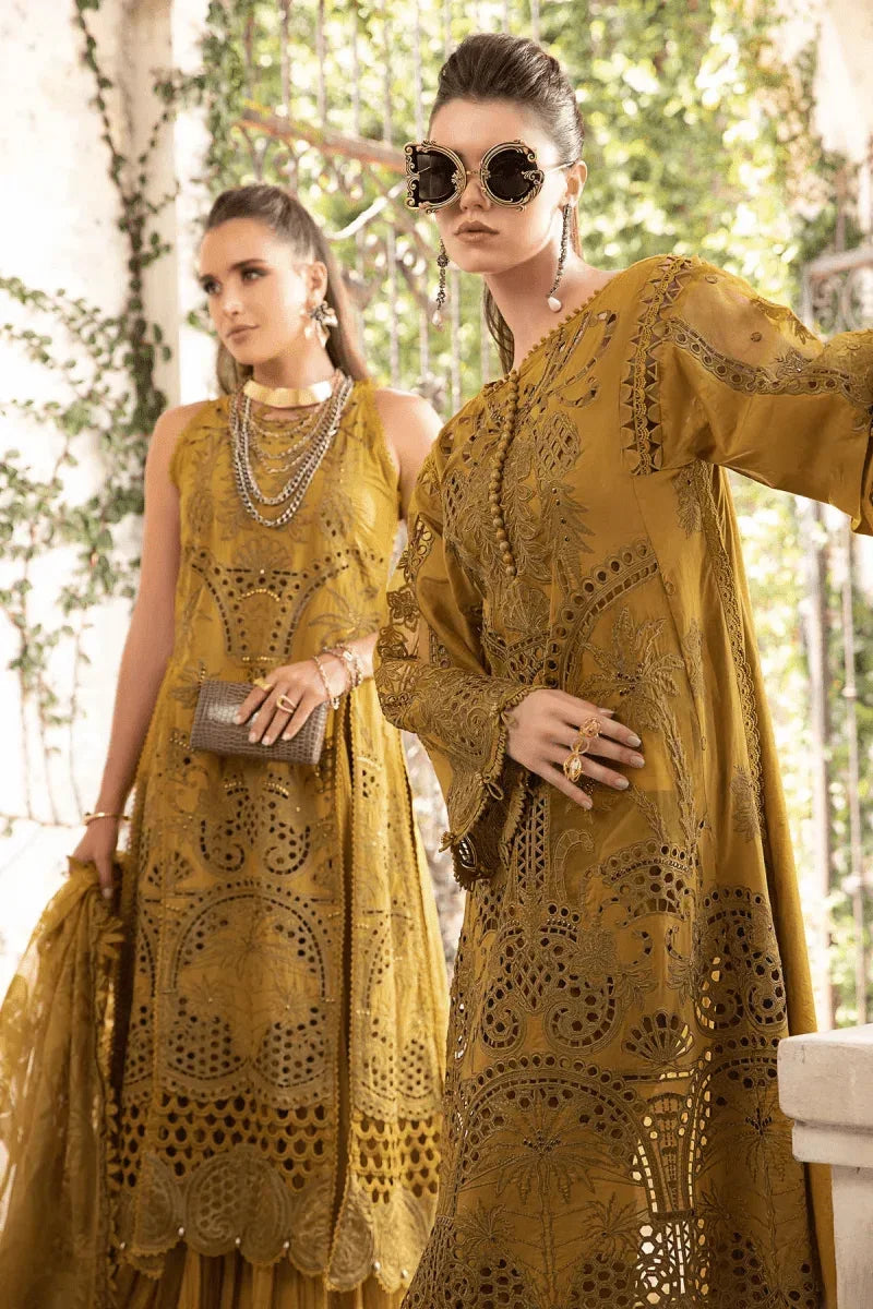 Maria.B Eid Collection Luxury Embroidered Lawn 3 Pc Unstitched Eid Lawn 08 - 3 Pieces Lawn - Zainabjees