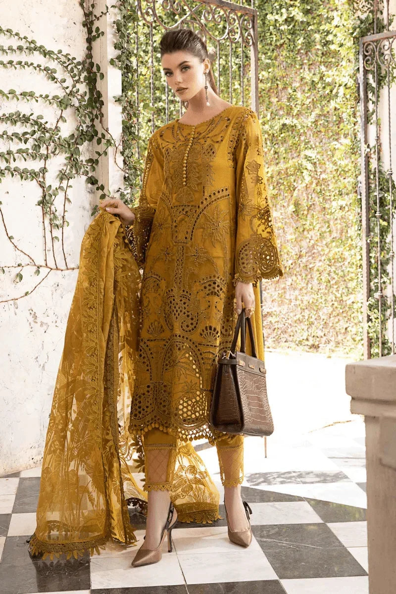 Maria.B Eid Collection Luxury Embroidered Lawn 3 Pc Unstitched Eid Lawn 08 - 3 Pieces Lawn - Zainabjees