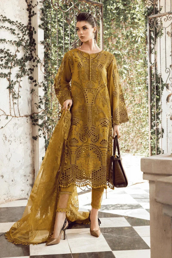 Maria.B Eid Collection Luxury Embroidered Lawn 3 Pc Unstitched Eid Lawn 08 - 3 Pieces Lawn - Zainabjees
