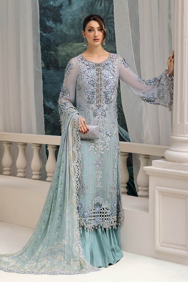 Maria.B Pure Chiffon Luxury Wedding Festive Unstitched Collection MPC-25-108