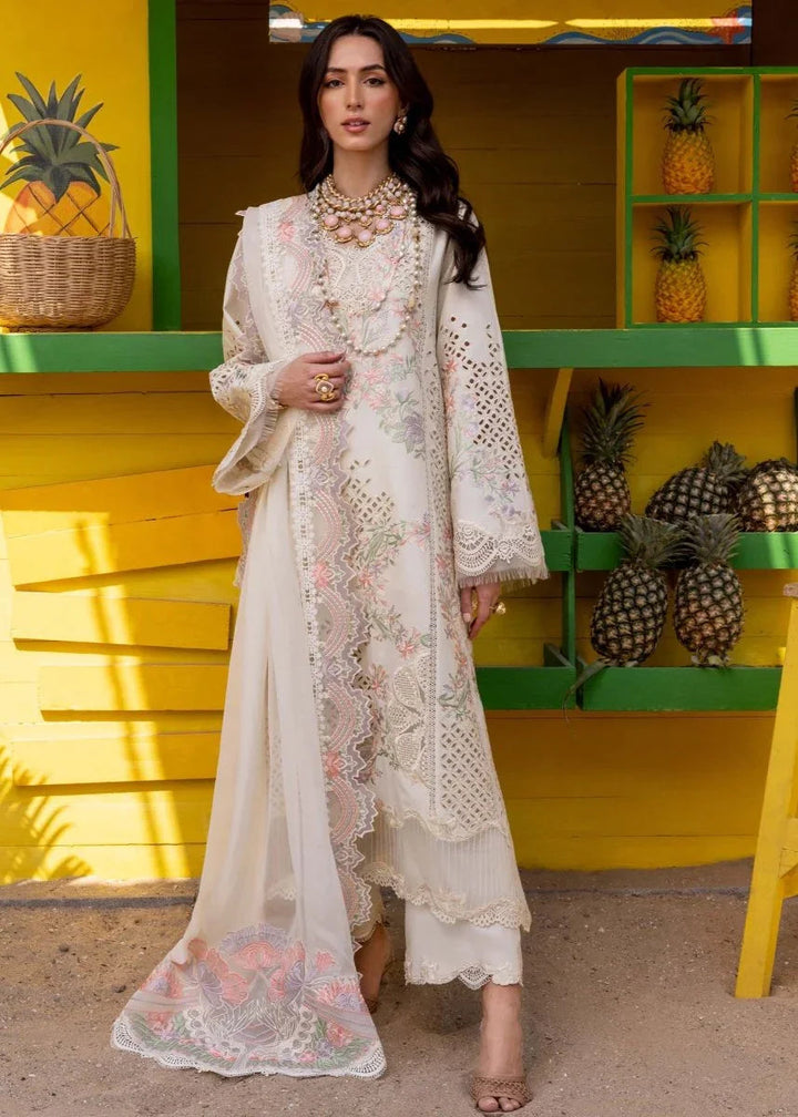 Saira Shakira Embroidered Luxury Lawn Unstitched 3 Pc Suit DAHLIA - A - 3 Pieces Lawn - Zainabjees