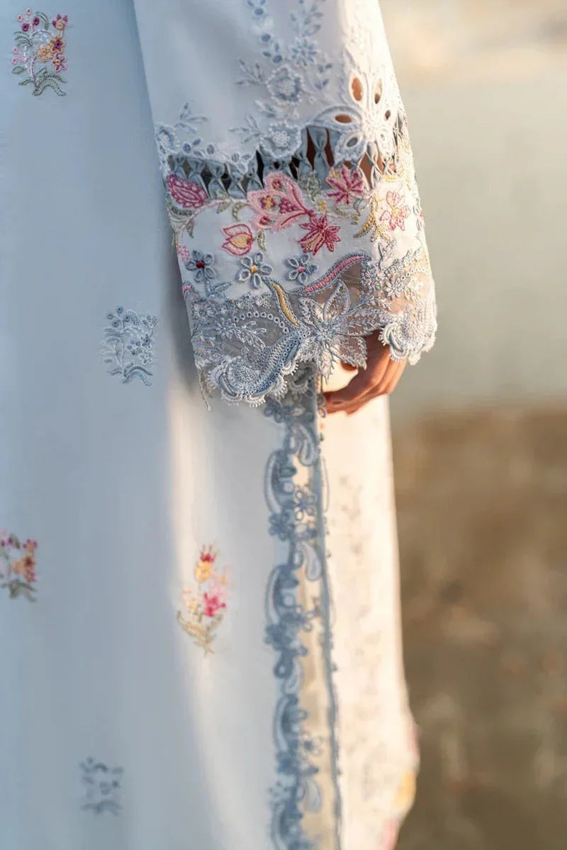 Qalamkar Luxury Lawn Embroidered Unstitched 3 Piece FK - 02 Isabella - 3 Pieces Lawn - Zainabjees