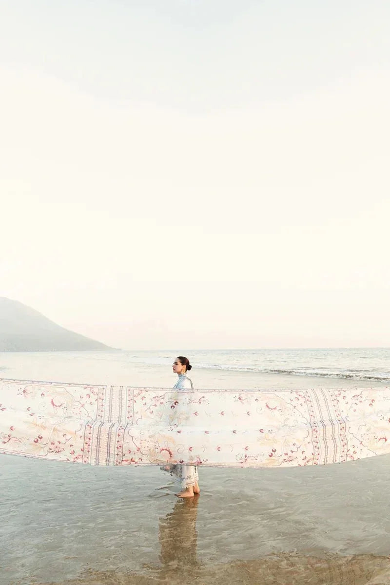 Qalamkar Luxury Lawn Embroidered Unstitched 3 Piece FK - 02 Isabella - 3 Pieces Lawn - Zainabjees