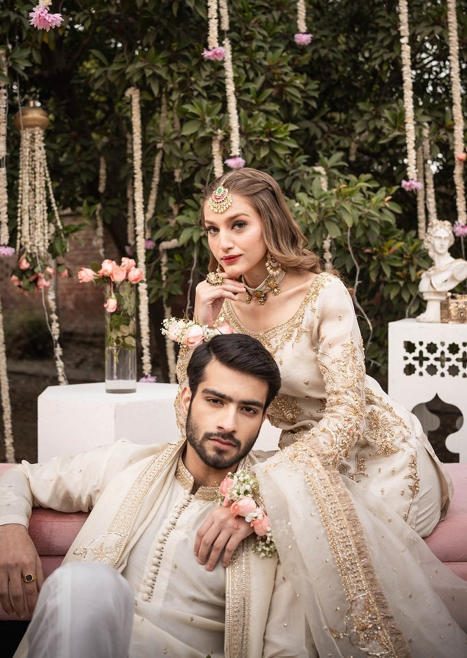 Maha Wajahat Organza Embroidered Unsticthed 3 Piece Zohra