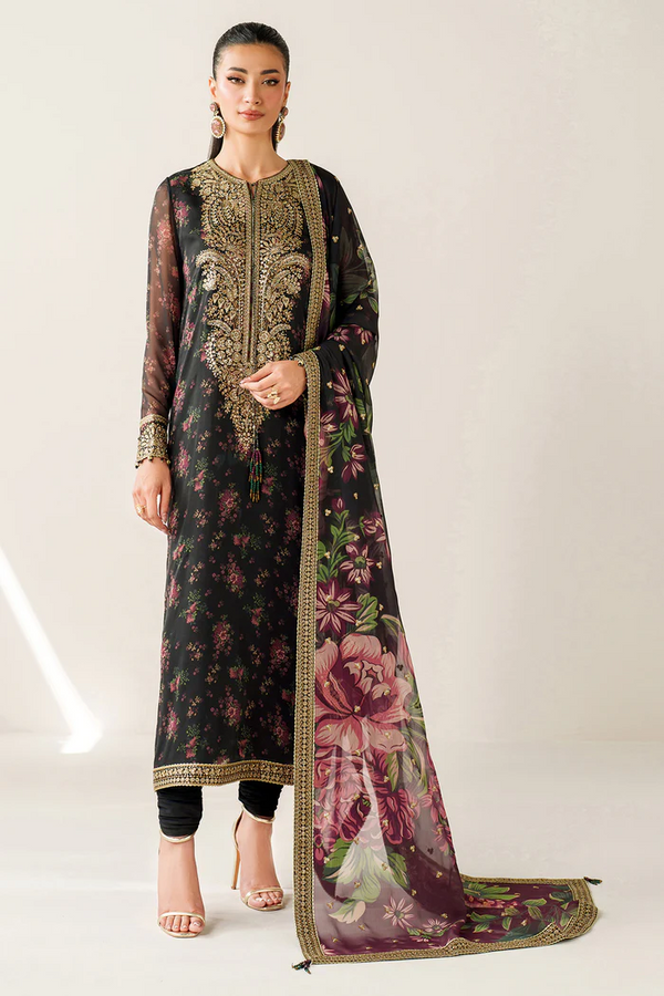 Jazmin Chiffon Digital Print & Embroidered Formal Collection UC 3083 Floral Vibes