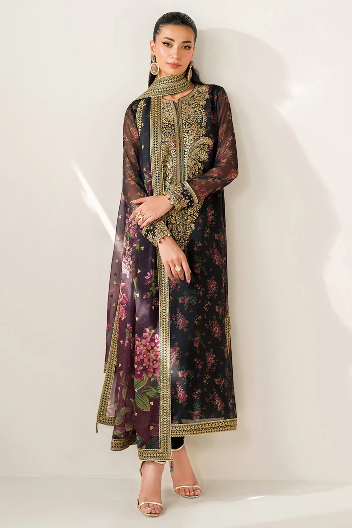 Jazmin Chiffon Digital Print & Embroidered Formal Collection UC 3083 Floral Vibes