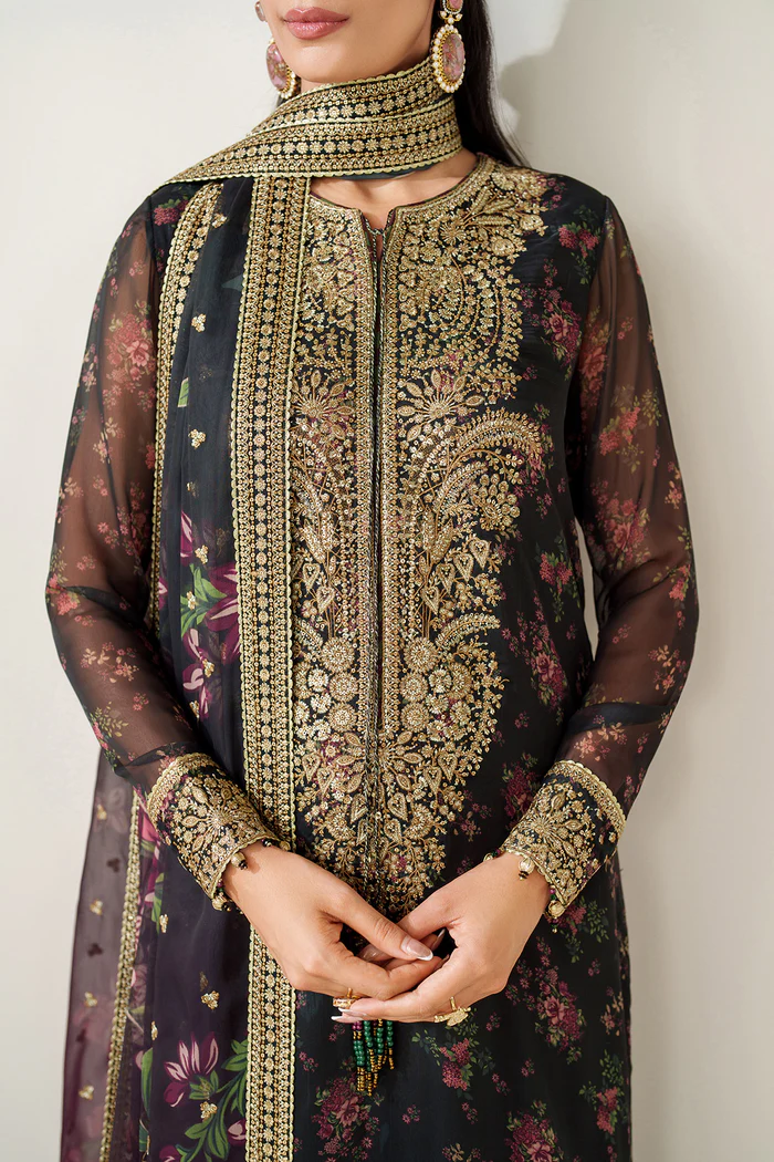 Jazmin Chiffon Digital Print & Embroidered Formal Collection UC 3083 Floral Vibes