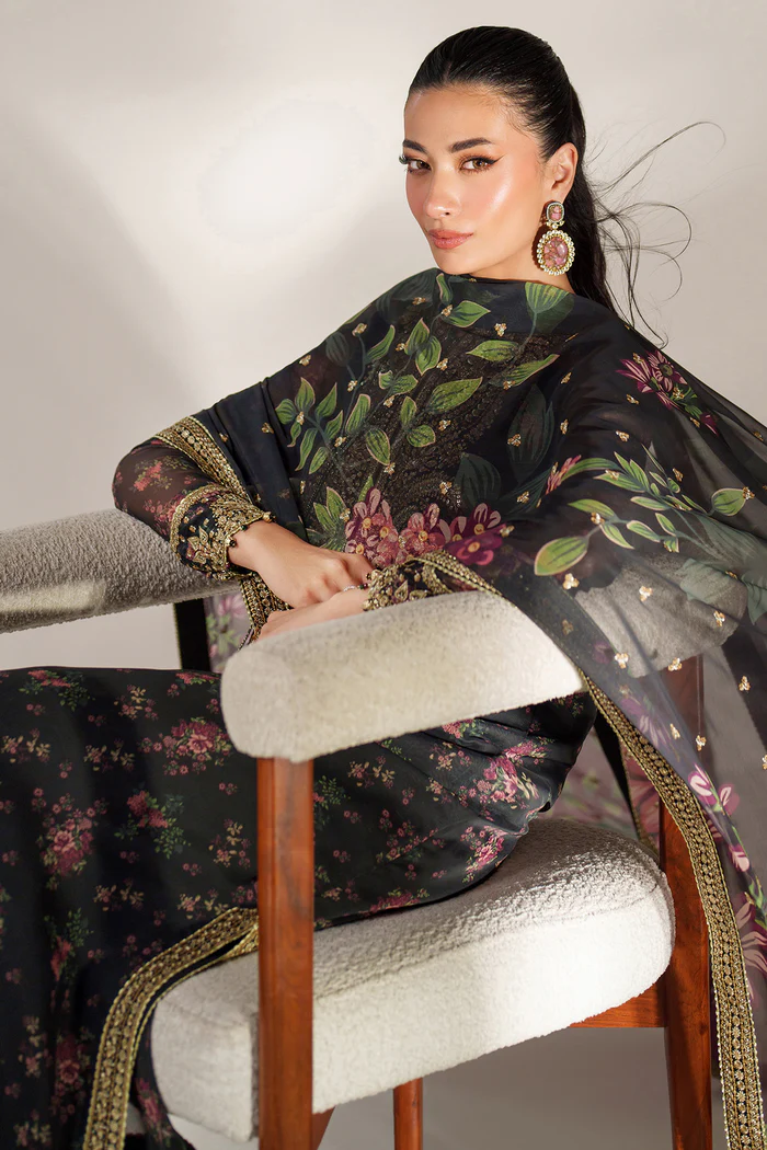 Jazmin Chiffon Digital Print & Embroidered Formal Collection UC 3083 Floral Vibes