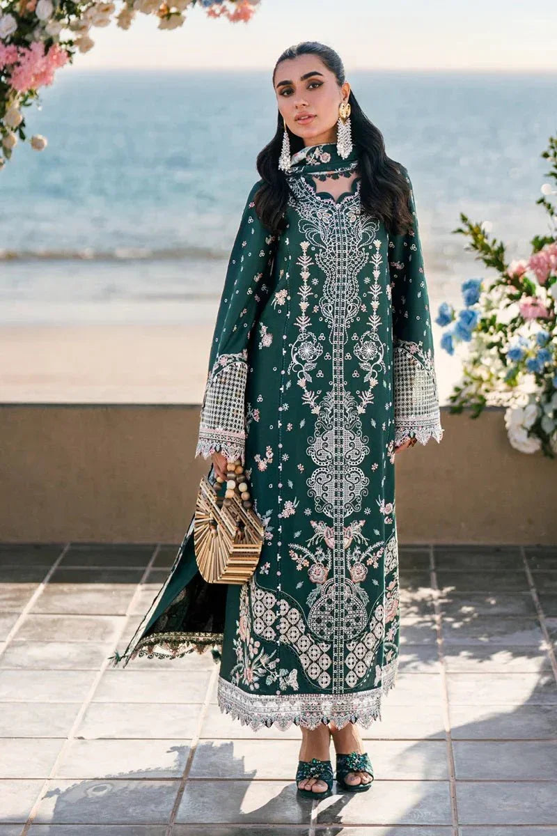 Qalamkar Luxury Lawn Embroidered Unstitched 3 Piece FK - 13 ELIZA - 3 Pieces Lawn - Zainabjees