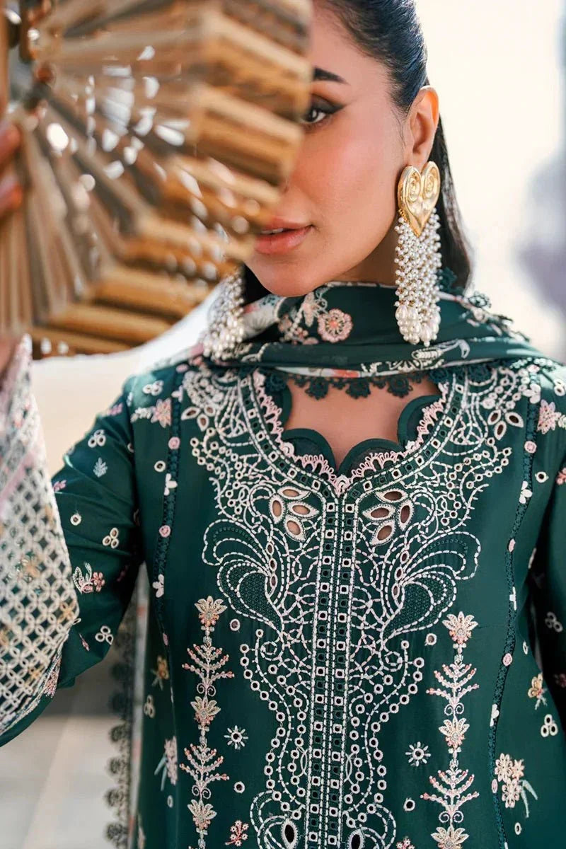 Qalamkar Luxury Lawn Embroidered Unstitched 3 Piece FK - 13 ELIZA - 3 Pieces Lawn - Zainabjees