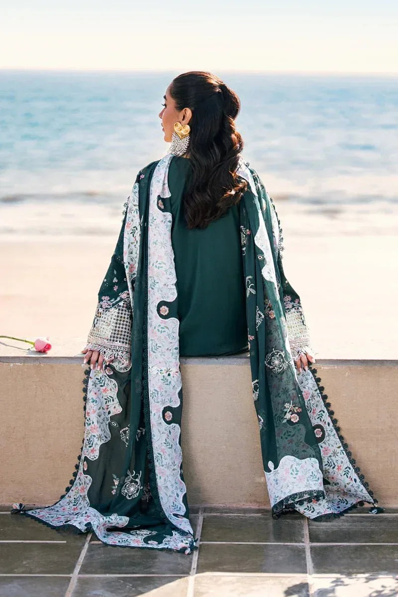 Qalamkar Luxury Lawn Embroidered Unstitched 3 Piece FK - 13 ELIZA - 3 Pieces Lawn - Zainabjees