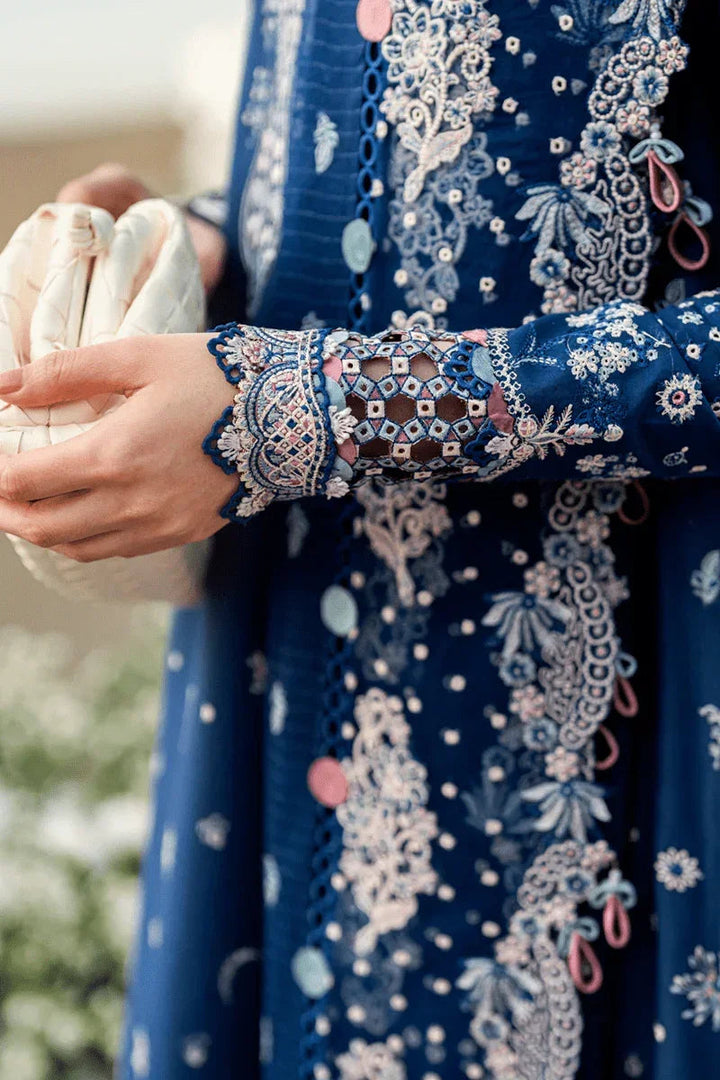 Qalamkar Sahil Kinare Luxury Lawn Embroidered Unstitched 3 Piece FK - 05 AURORA - 3 Pieces Lawn - Zainabjees