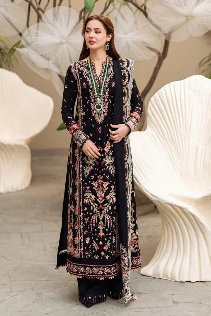 Qalamkar Luxury Lawn Embroidered Unstitched 3 Piece FK - 15 Hannah - 3 Pieces Lawn - Zainabjees