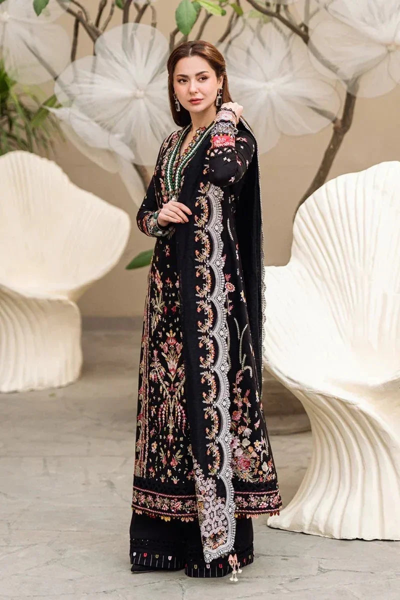 Qalamkar Luxury Lawn Embroidered Unstitched 3 Piece FK - 15 Hannah - 3 Pieces Lawn - Zainabjees