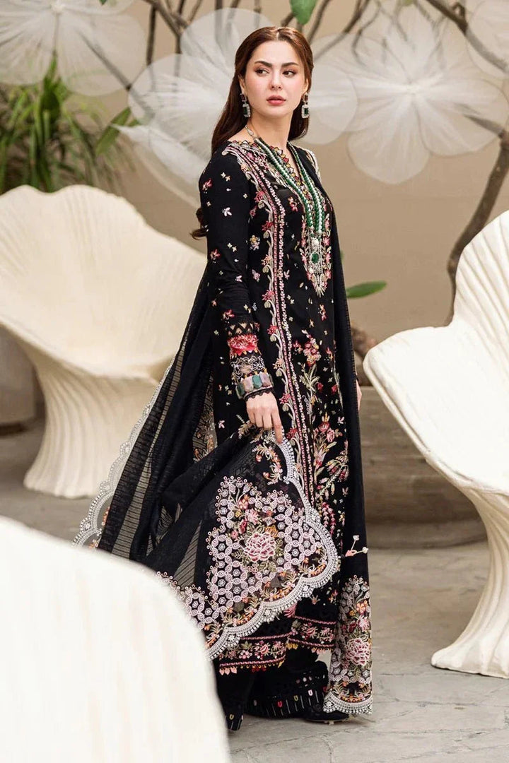 Qalamkar Luxury Lawn Embroidered Unstitched 3 Piece FK - 15 Hannah - 3 Pieces Lawn - Zainabjees