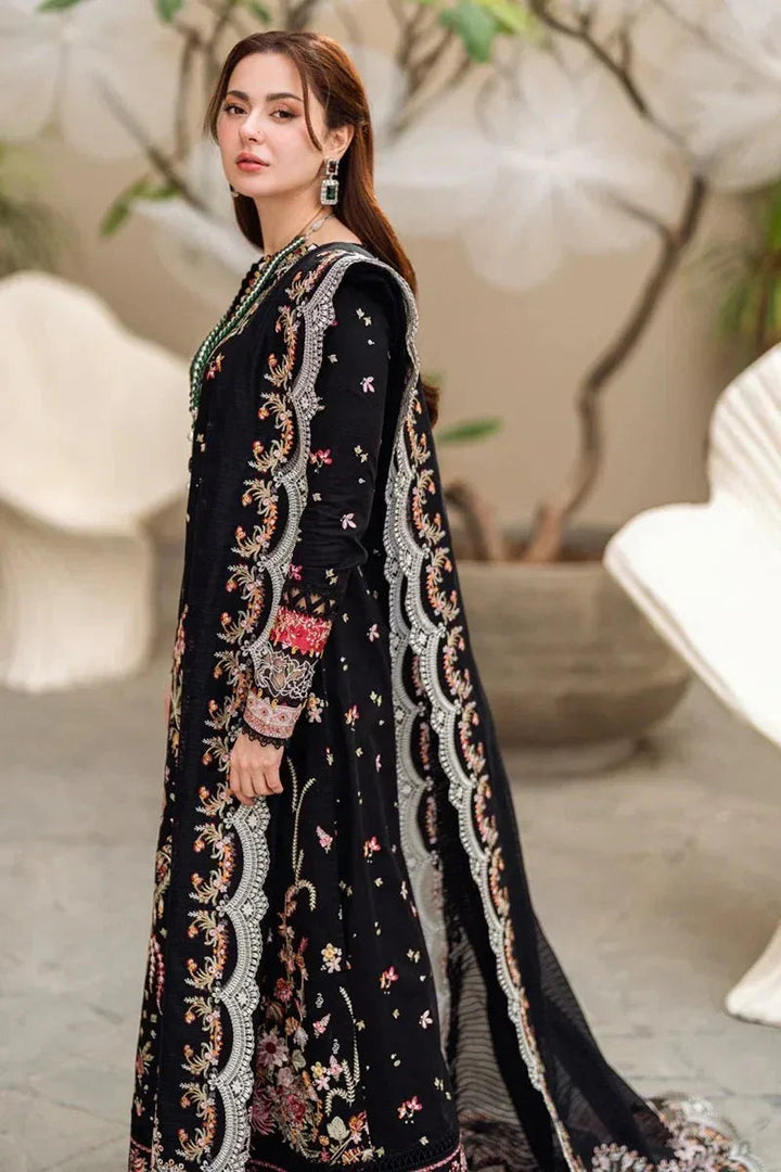 Qalamkar Luxury Lawn Embroidered Unstitched 3 Piece FK - 15 Hannah - 3 Pieces Lawn - Zainabjees