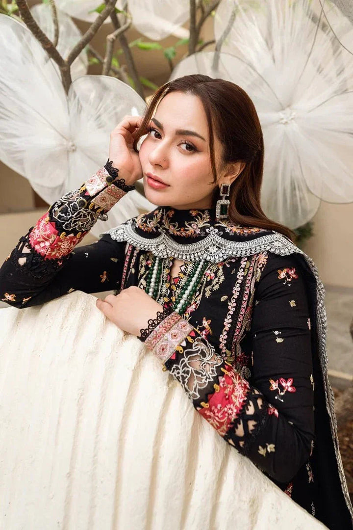Qalamkar Luxury Lawn Embroidered Unstitched 3 Piece FK - 15 Hannah - 3 Pieces Lawn - Zainabjees