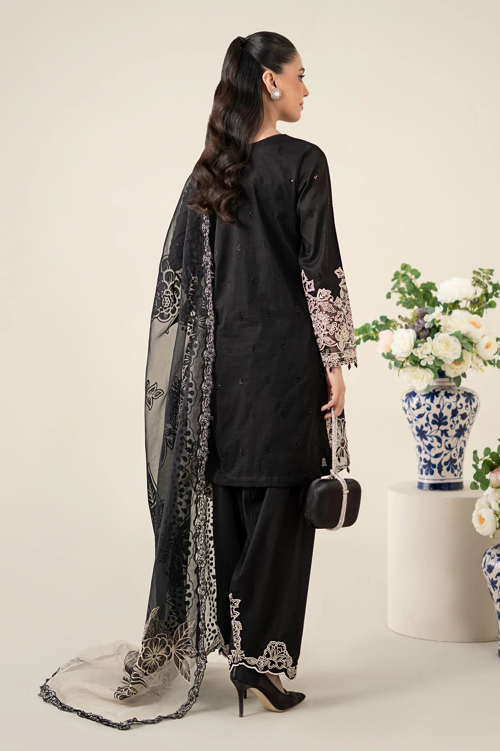 Maria.B Luxury Embroidered Chiffon Collection Dobby Suit MBL-67
