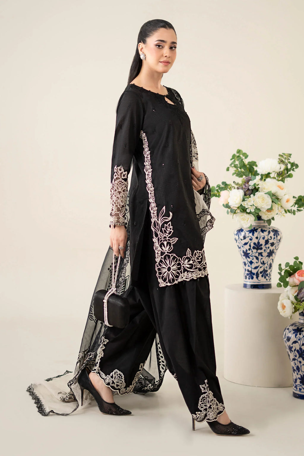 Maria.B Luxury Embroidered Chiffon Collection Dobby Suit MBL-67