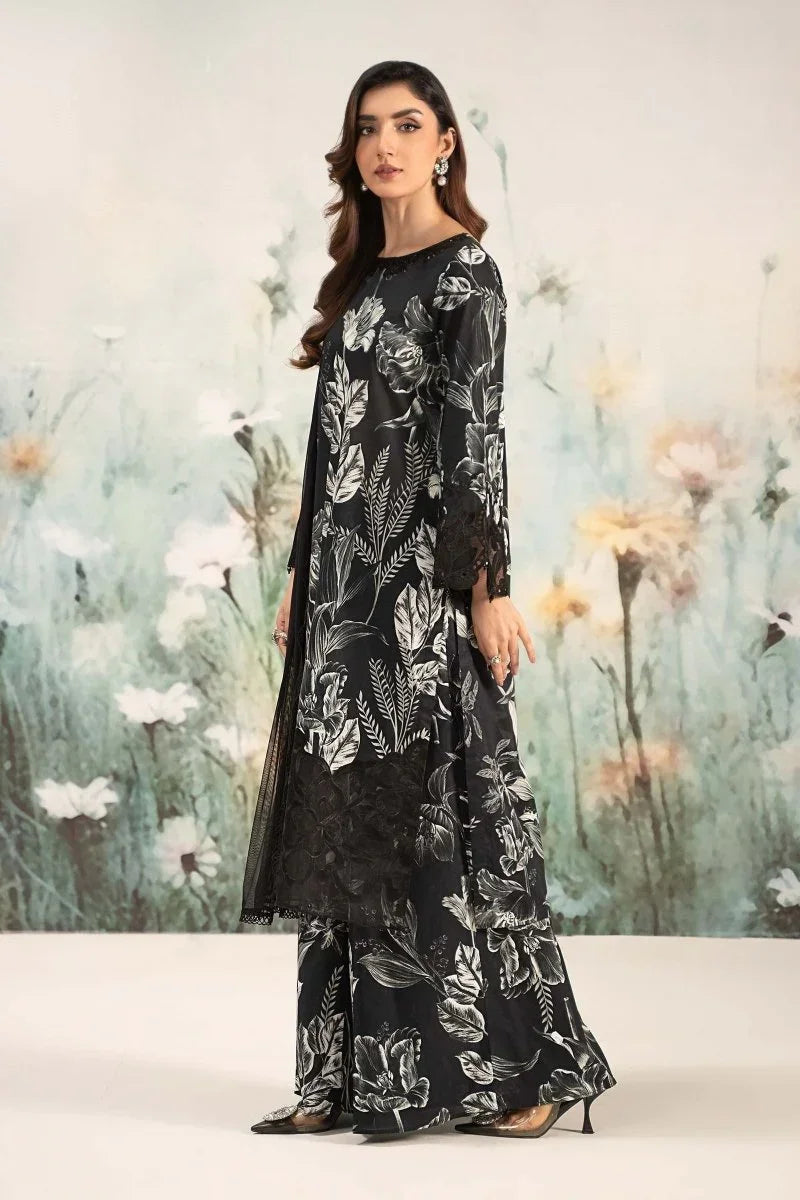 Maria.B Luxury Lawn Embroidered 3 Piece DW - EF25 - 29 - 3 Pieces Lawn - Zainabjees