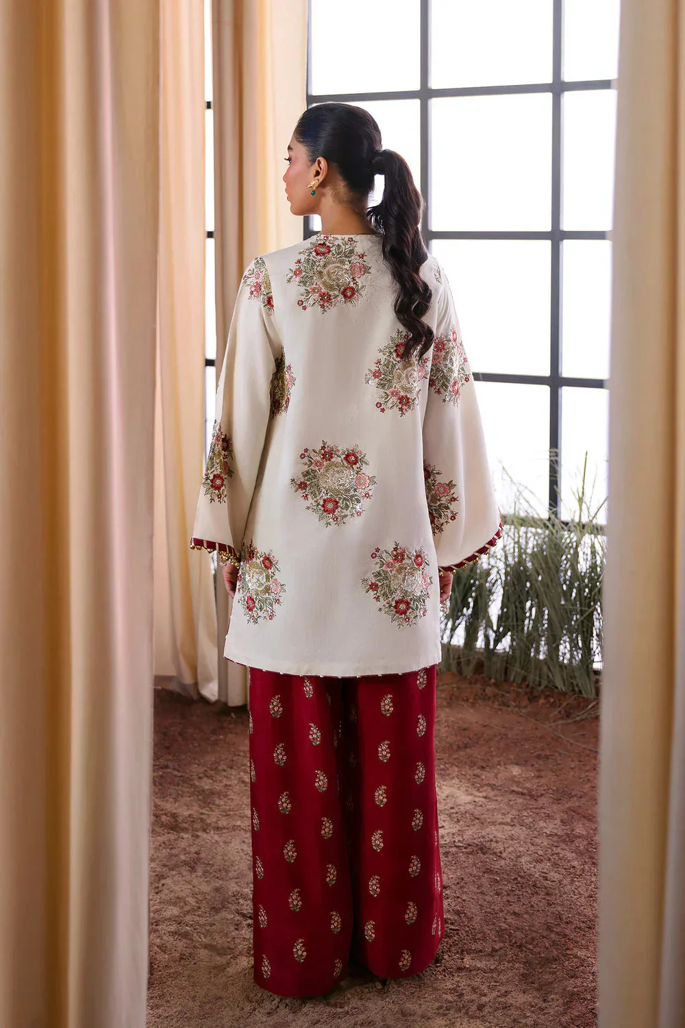 Ethnc Luxury Raw Silk HAnd Made Collection Ethnc Off White