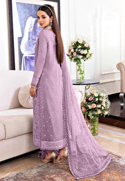 Asim Jofa Chiffon Embroidered Collection Unstitched Jhilmil - 3 Pieces Chiffon - Zainabjees