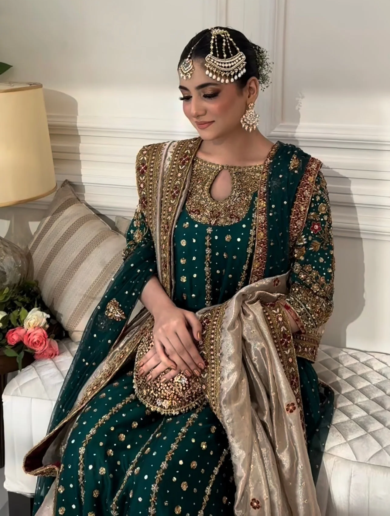 Haris Shakeel Luxury Raw Silk Hand Emblishment Collection Mehru