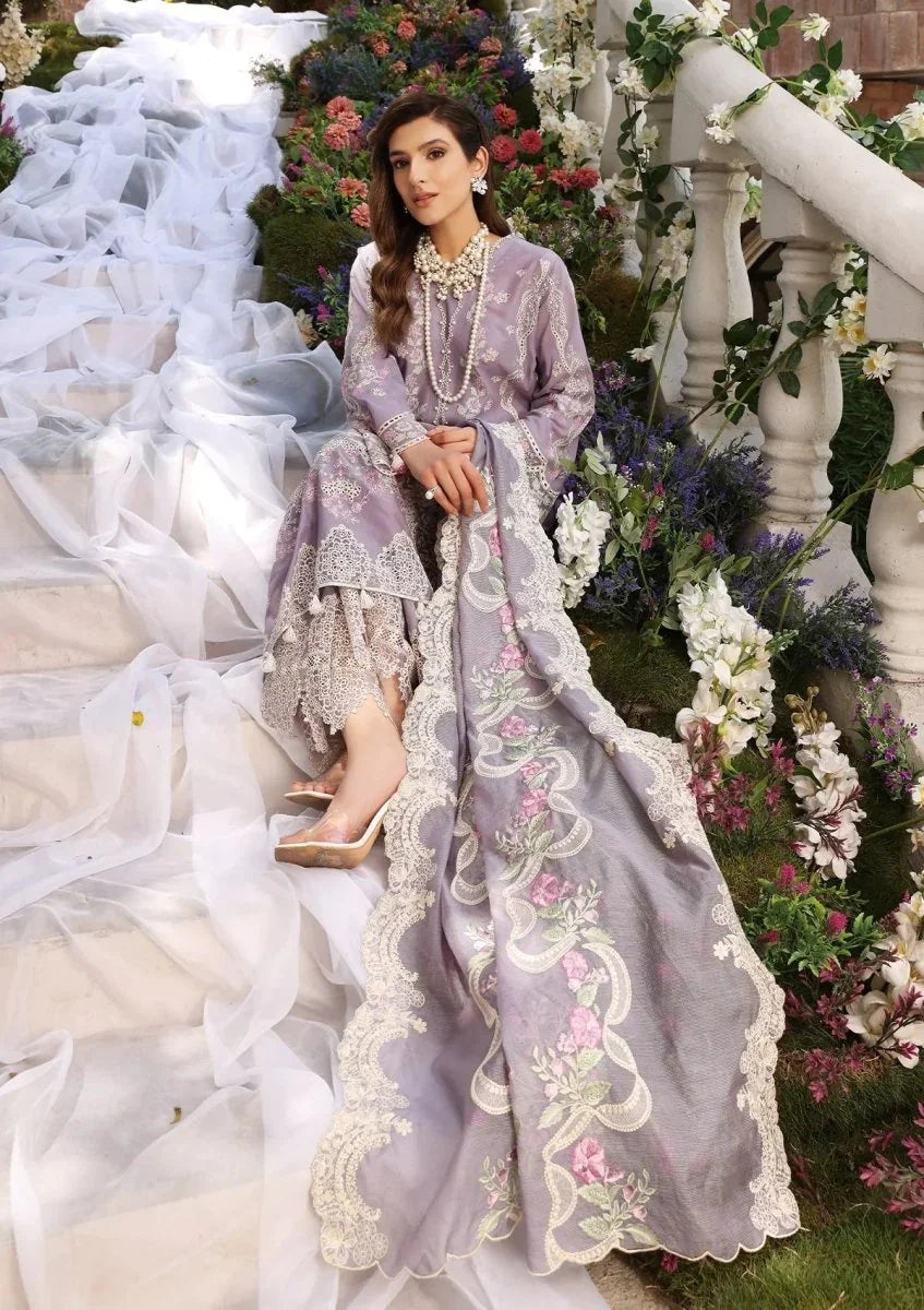 ELAF Premium Festive Chikankari Lawn 3 Piece Unstitched Suit ECF - 02 RAPUNZEL - 3 Pieces Lawn - Zainabjees